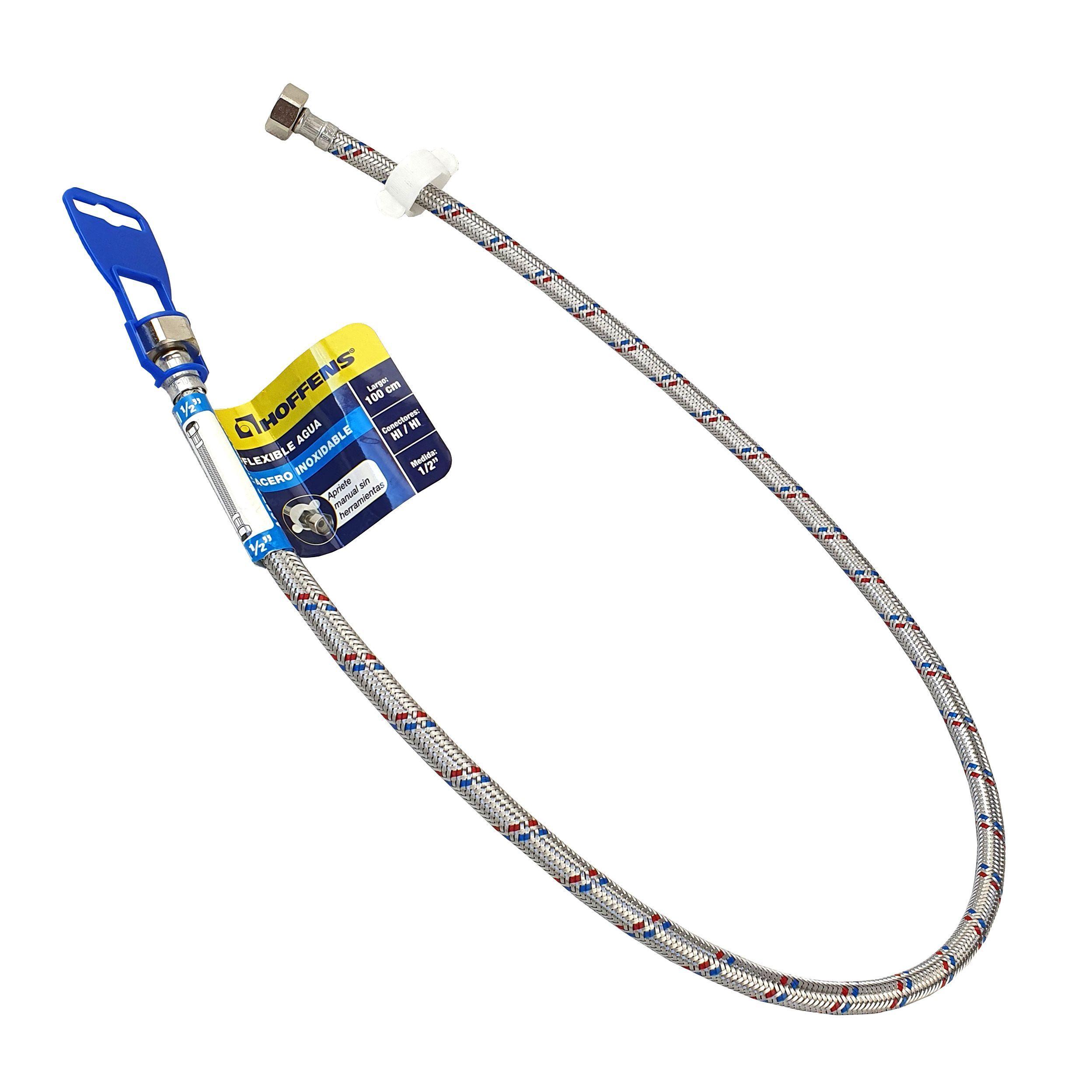 FLEXIBLE ACERO INOX HI-HI 1/2"  100 CM HOFFENS-1