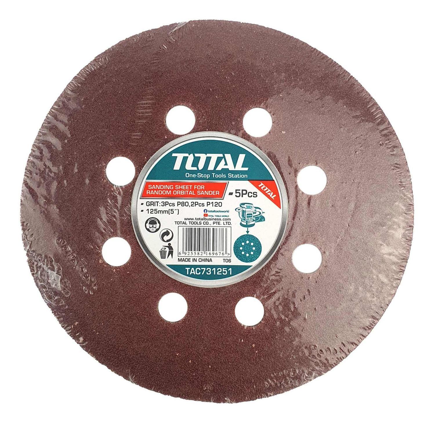 Set Lijas Velcro 125 M.m X 5 Pzas Total-1