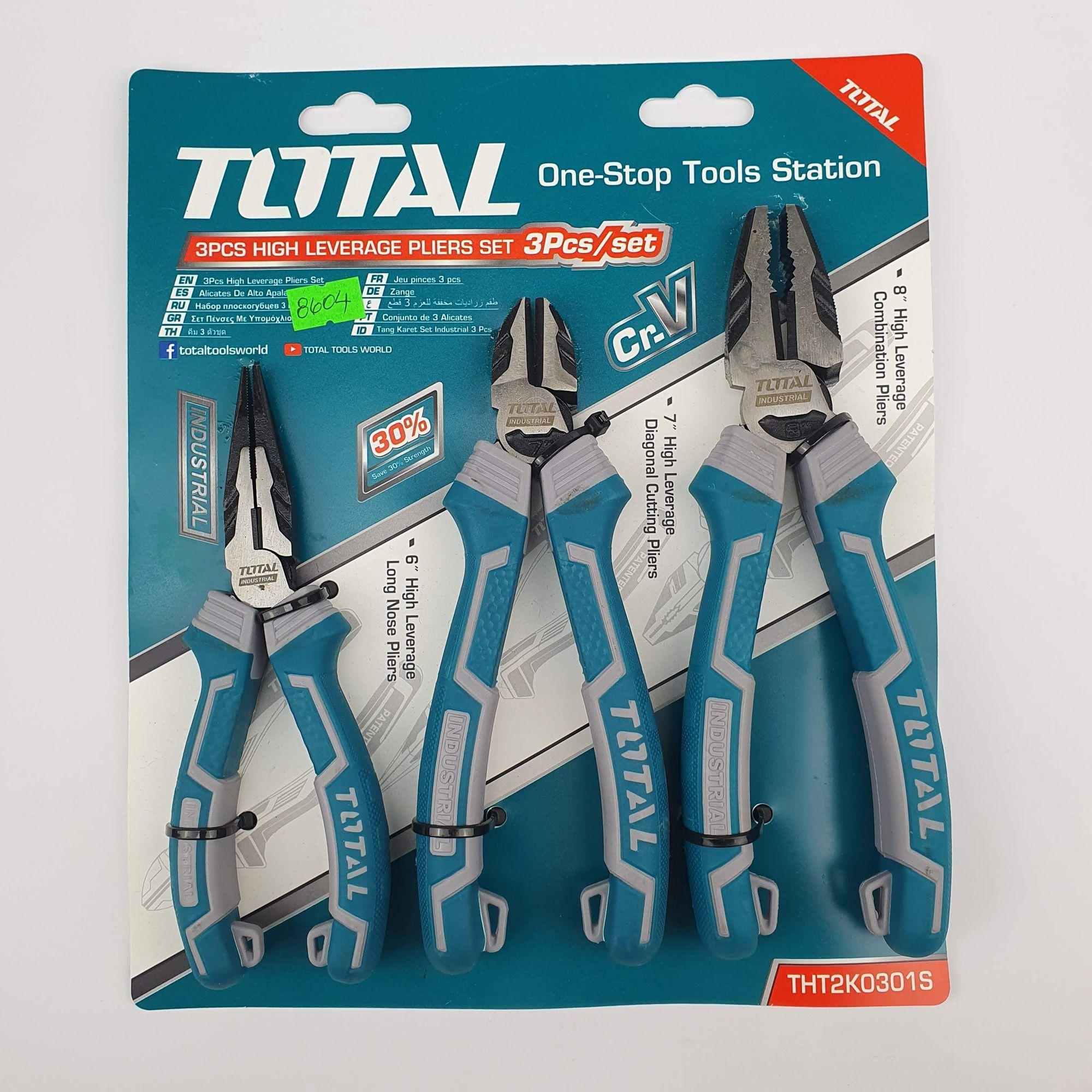  JUEGO ALICATES 3 PCS INDUSTRIAL TOTAL-0