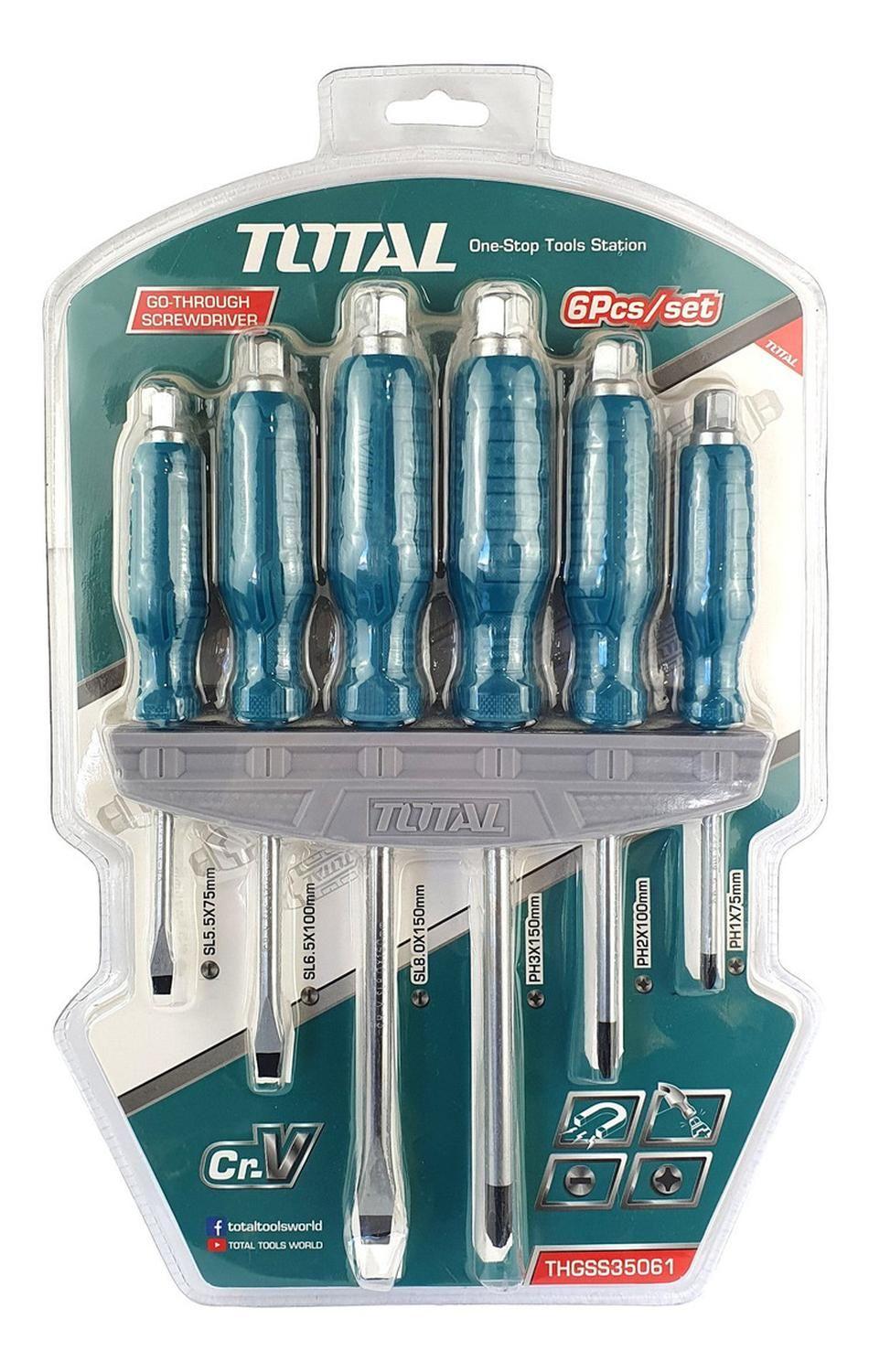 Set Destornillador 6 Pzas Reforzado Total-2