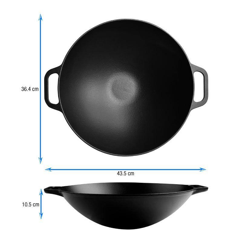 Wok de Hierro Fundido Esmaltado 36.4 cm-3