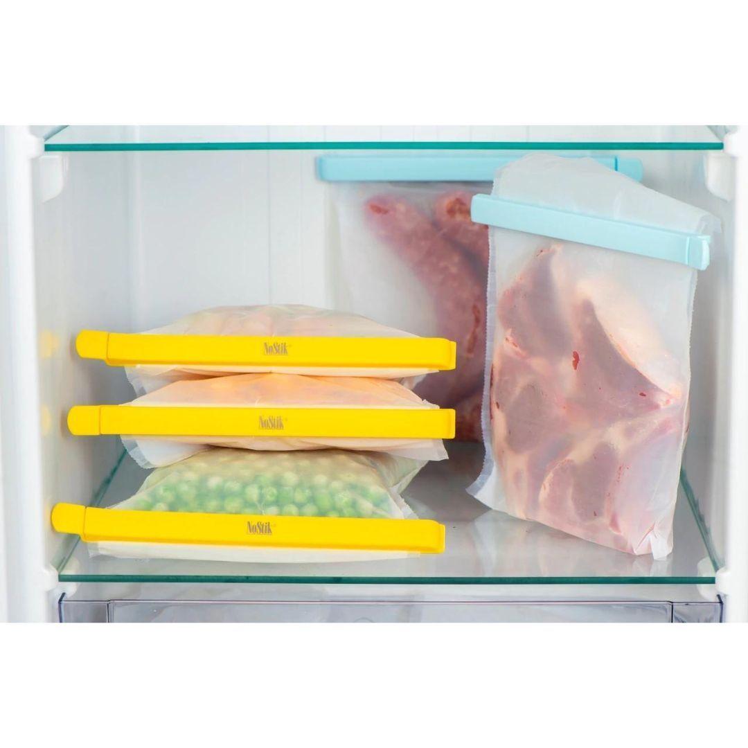 Set 4 Bolsas para congelar alimentos "Reusable freezer bags" NoStik-3
