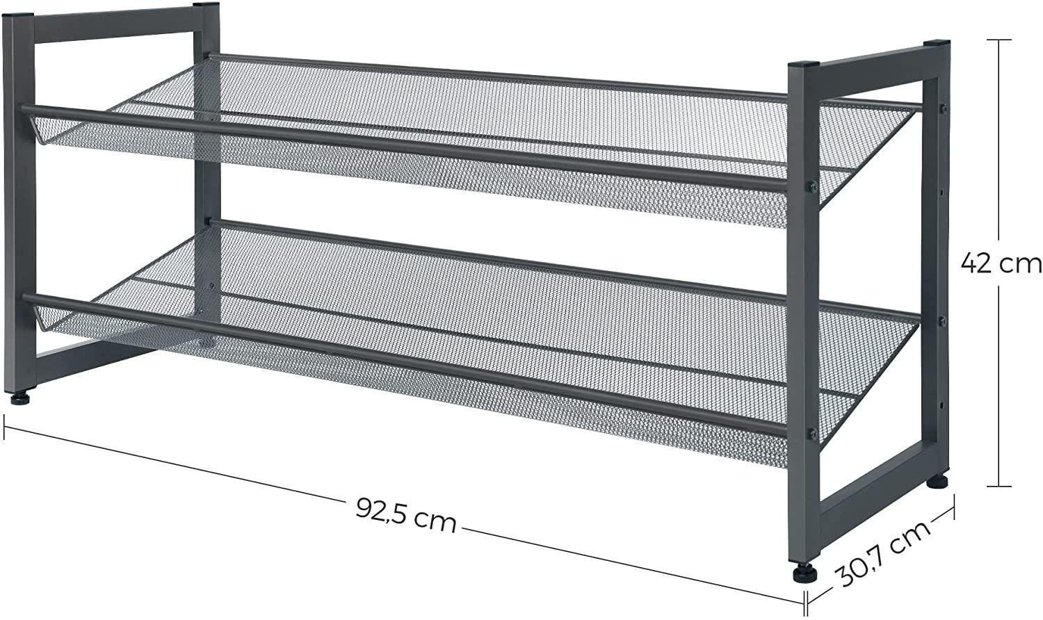 Zapatero / Estante Ajustable de 2 Niveles.-4
