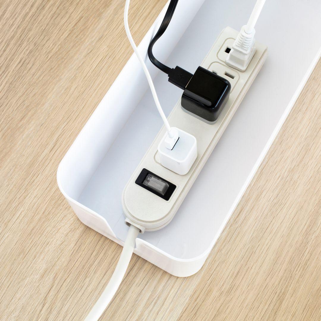 Caja Organizadora para Cables y Alargadores Blanco In-Box-3