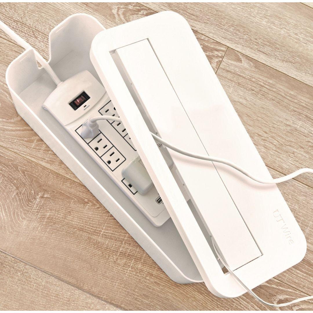 Caja Organizadora para Cables y Alargadores Blanco In-Box-4