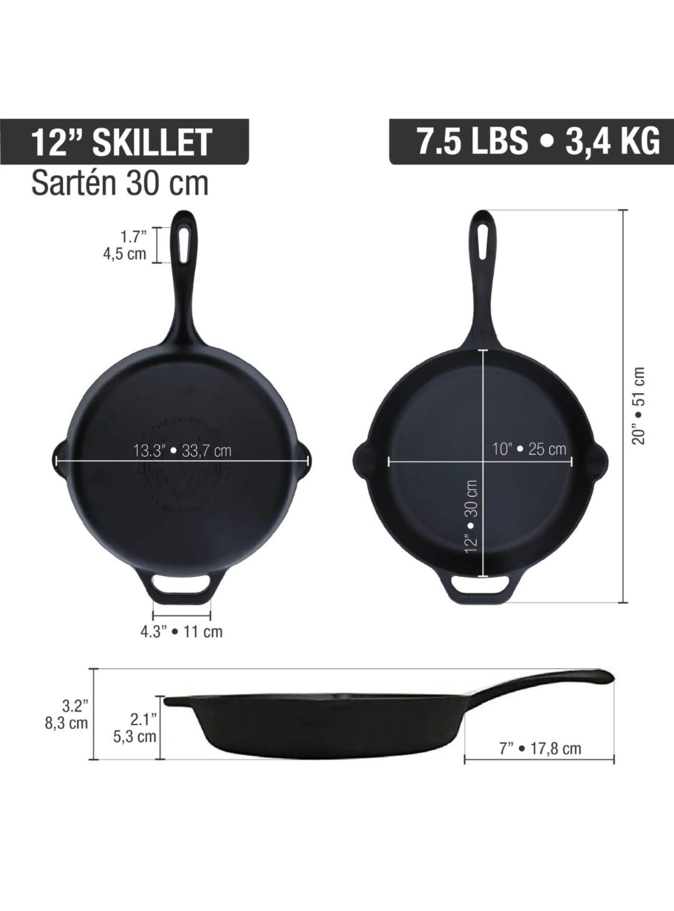 Sartén Victoria Hierro Fundido Esmaltado 30 cm-4