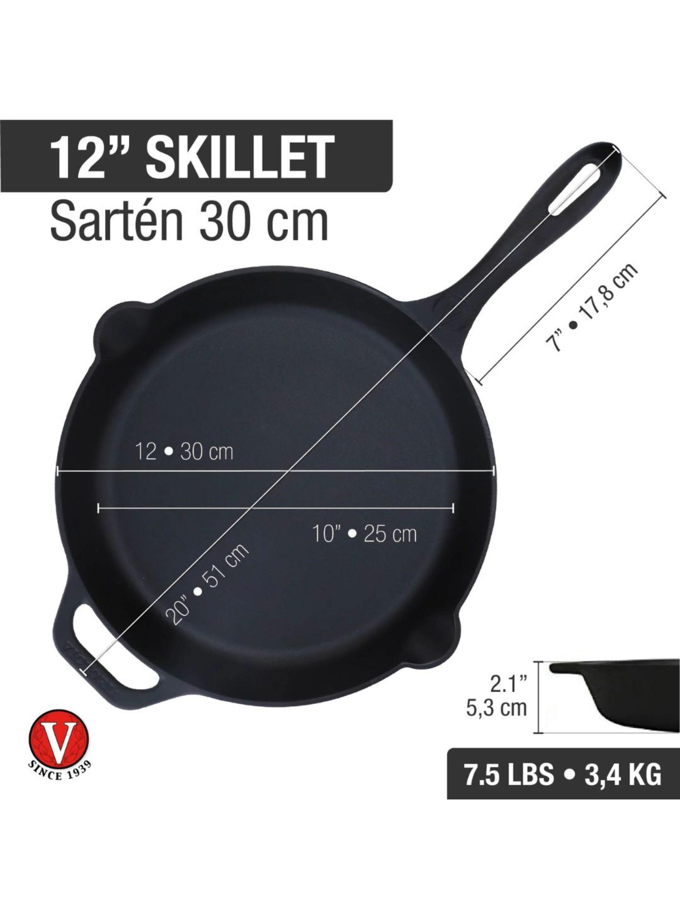 Sartén Victoria Hierro Fundido Esmaltado 30 cm-3