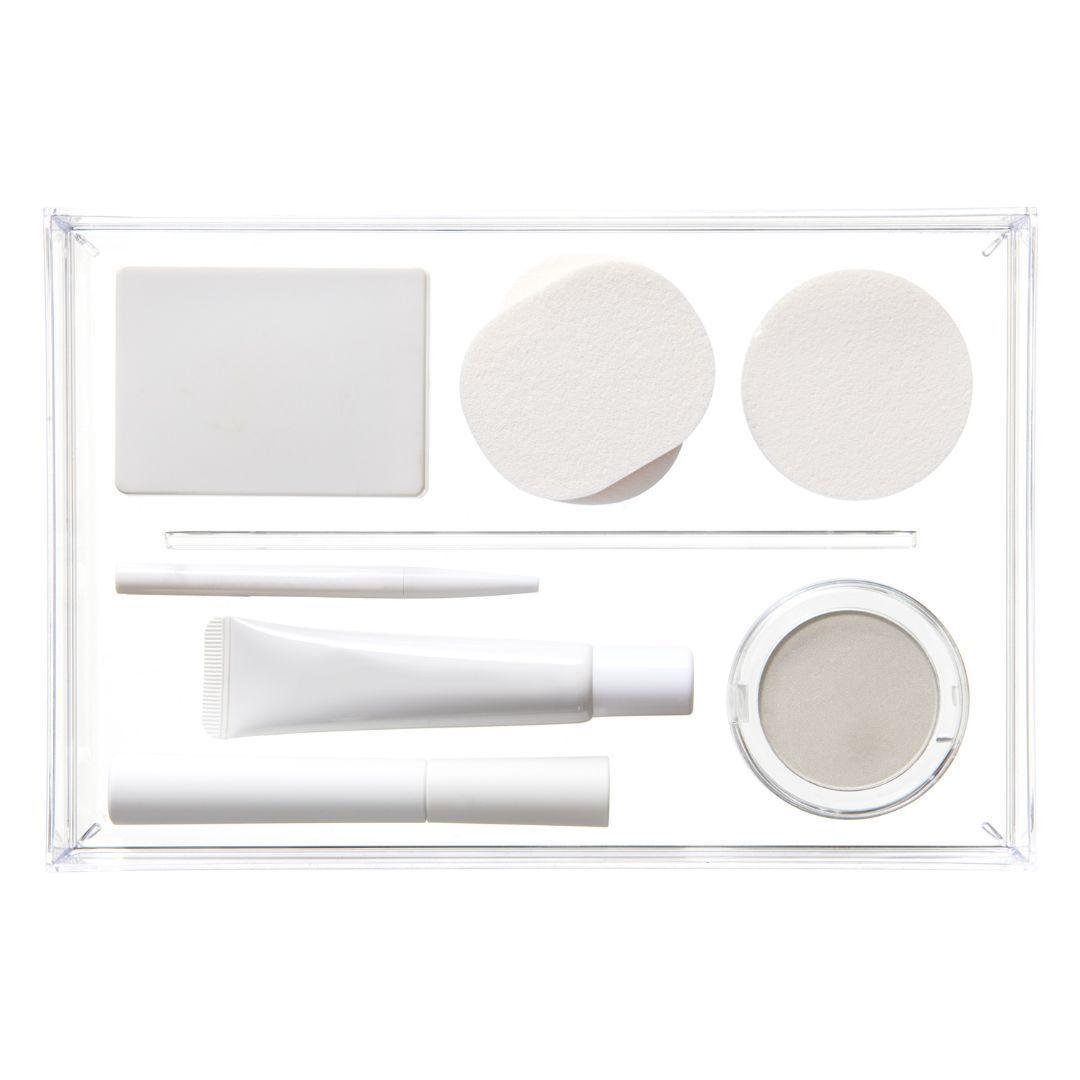 Organizador De Cajón y Accesorios Transparente de 2 secciones-1