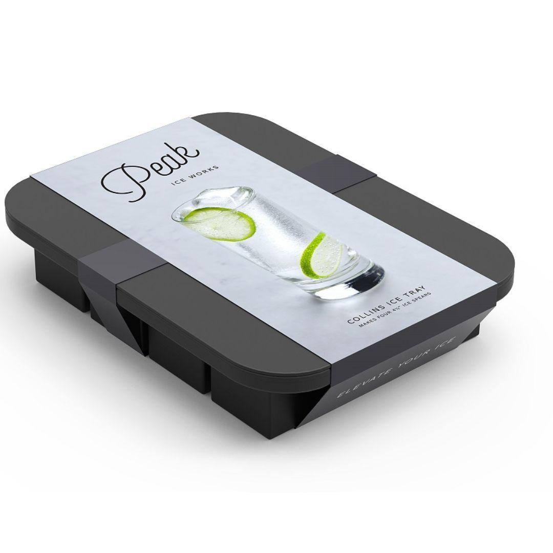 Cubetera para 4 Hielos con Tapa Negro Peak "Collins Ice Tray"-3