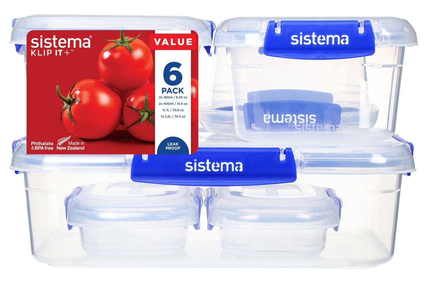  Set de 6 contenedores Klip It Plus Sistema.-0