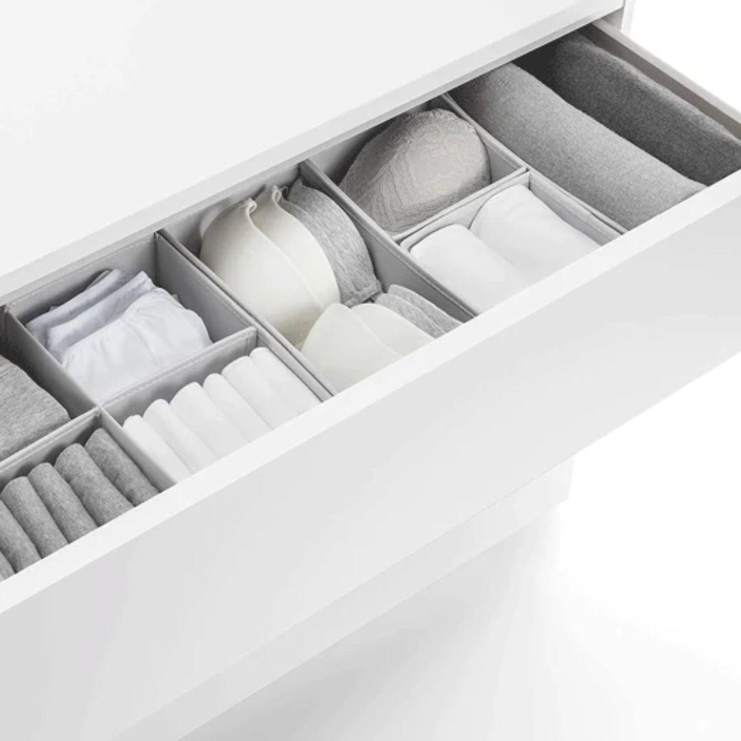 Organizador de Cajones Plegable 6 unidades Color Gris Premium Rayen®-2