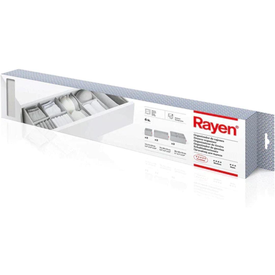 Organizador de Cajones Plegable 6 unidades Color Gris Premium Rayen®-4