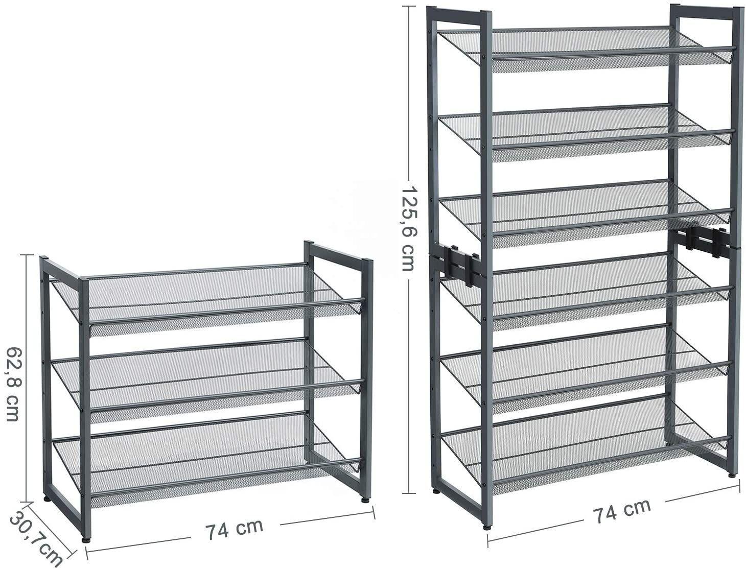Zapatero / Estante Ajustable de 3 Niveles.-4