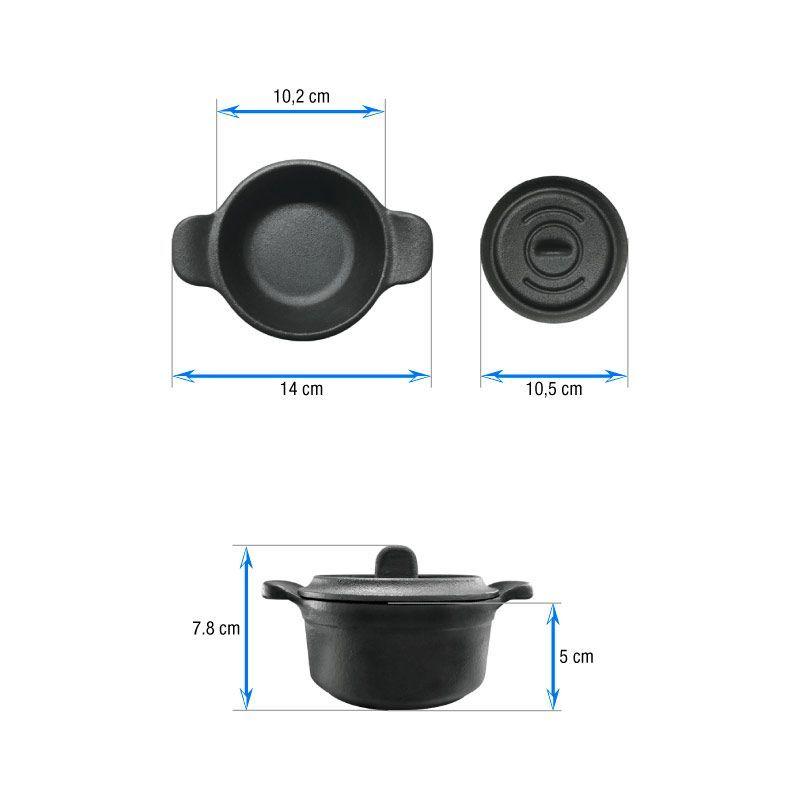 Mini Olla Cocotte de Hierro Fundido Esmaltada-4