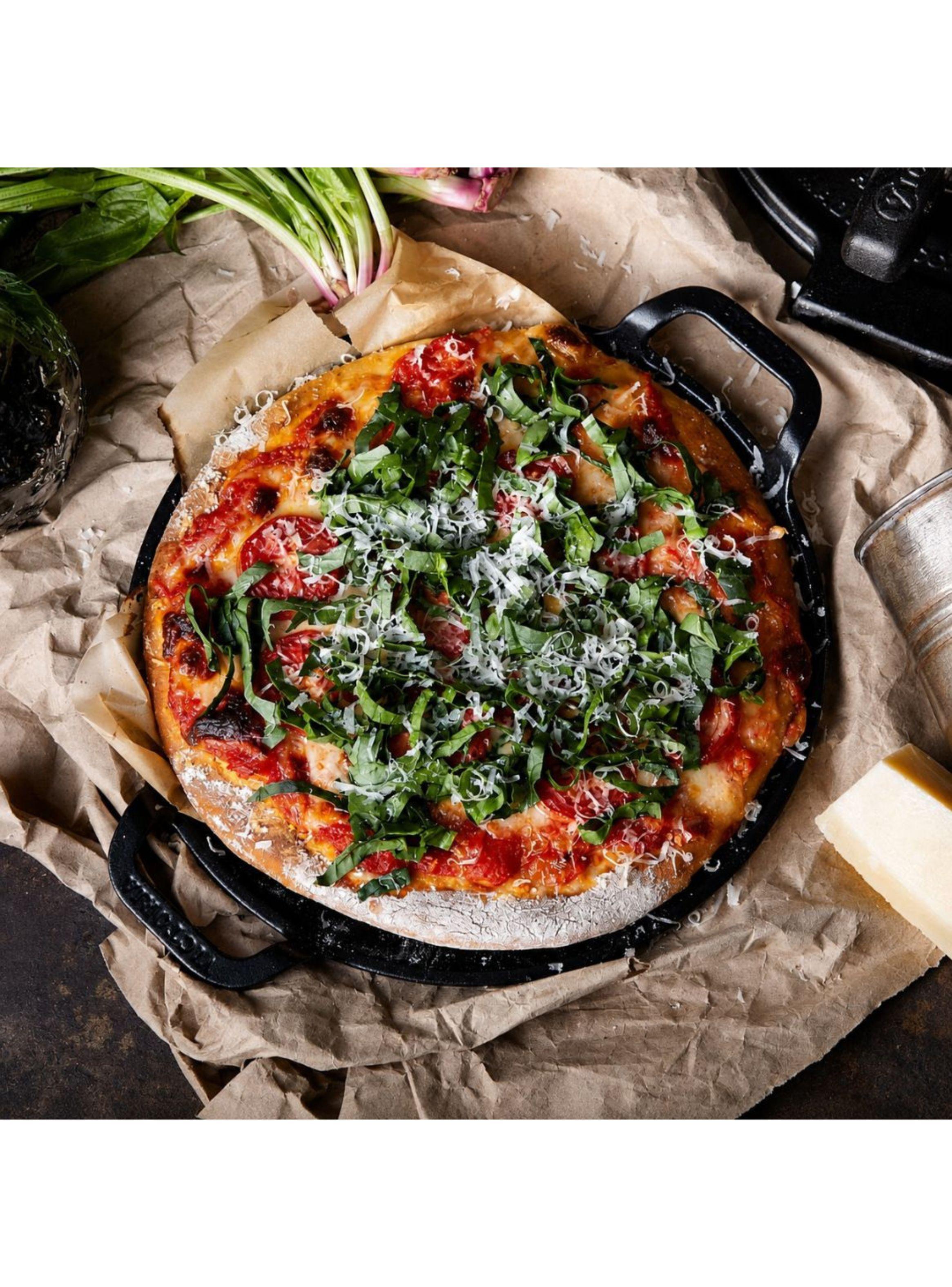 Plancha Victoria Para Pizza Doble Asa 25 Cm Precurado-3