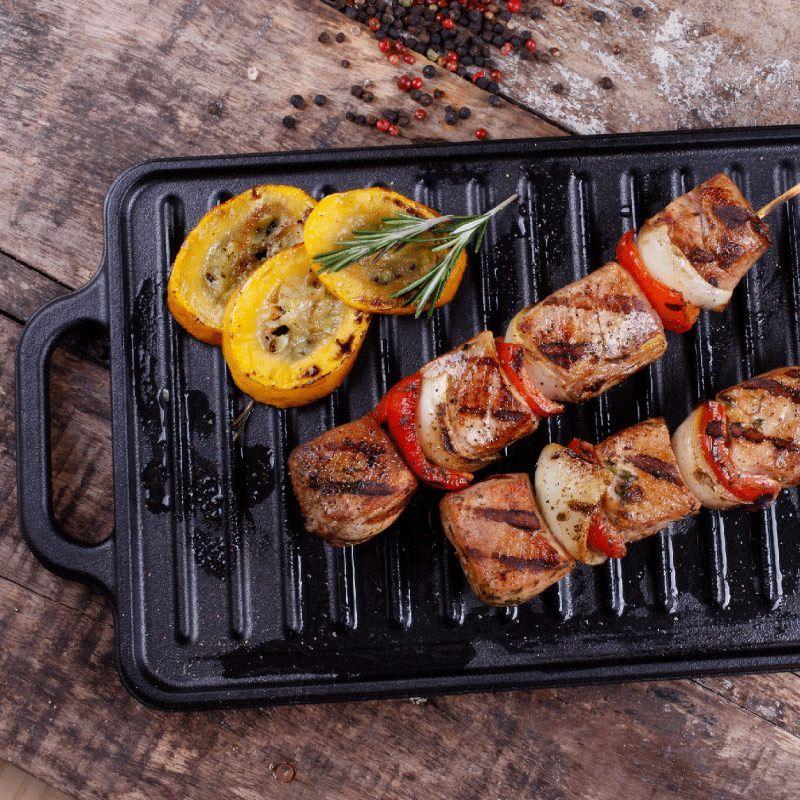 Plancha para Asar de Hierro Fundido 33 x 21cm-3