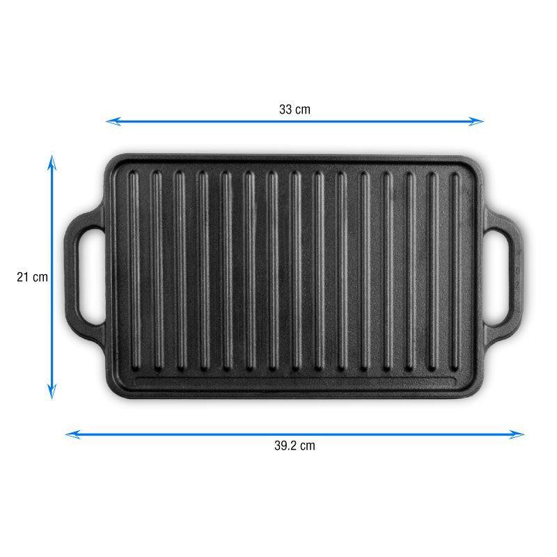 Plancha para Asar de Hierro Fundido 33 x 21cm-2