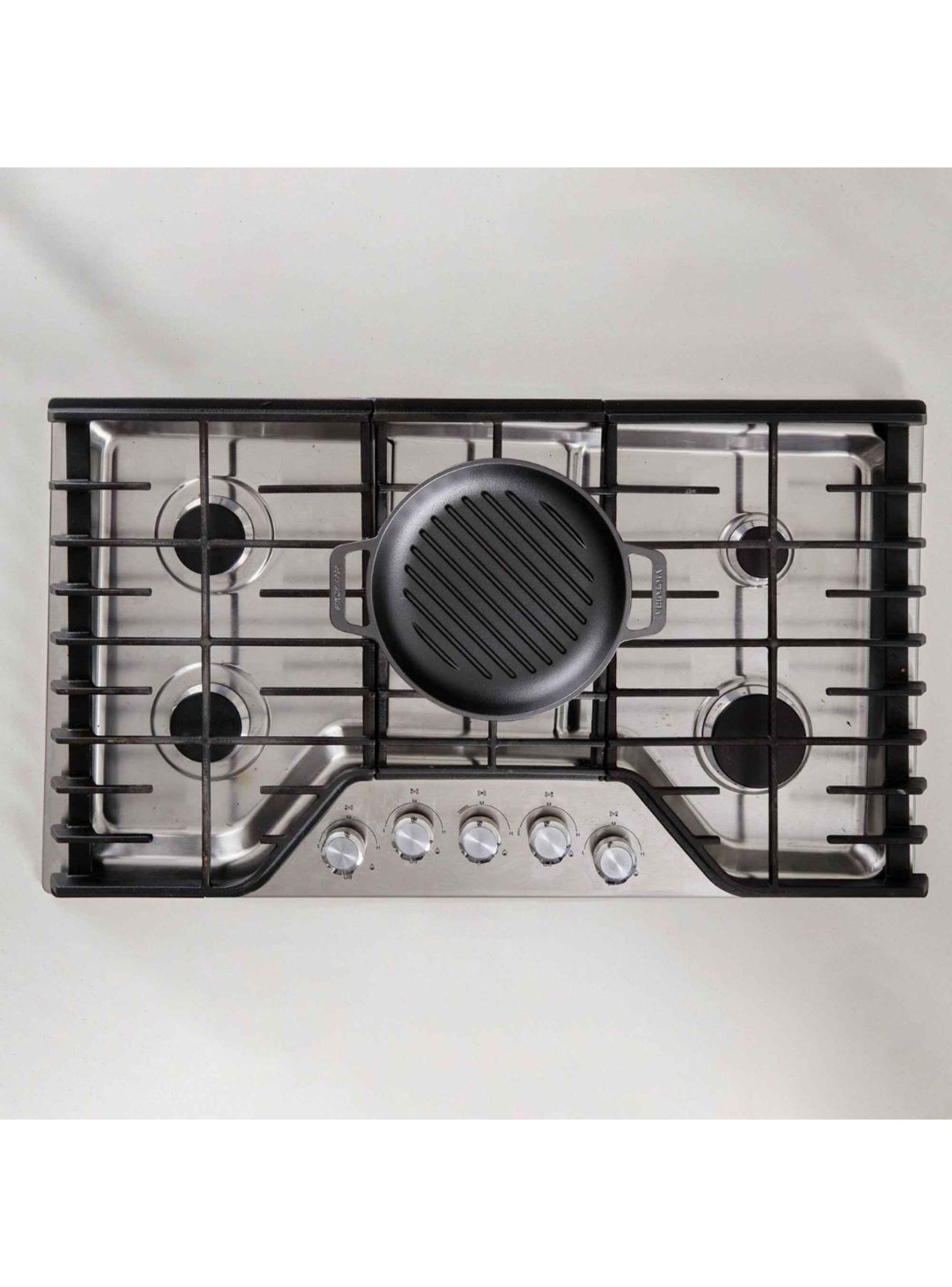 Sartén Victoria Redondo Grill 25 cm Hierro Fundido Precurado-6