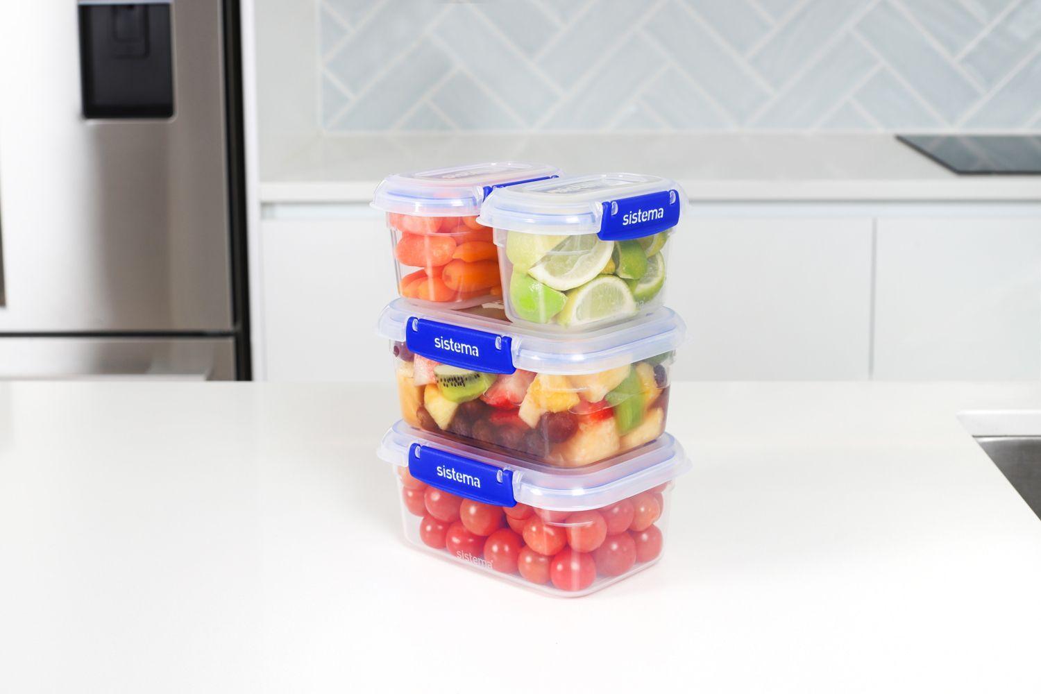 Set de 4 contenedores Klip It Plus (2x 400 ml - 2x 1.0 lts) Sistema-3