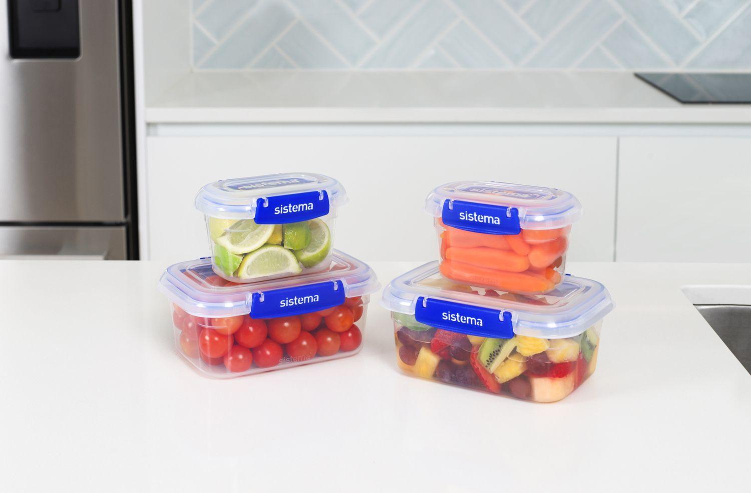 Set de 4 contenedores Klip It Plus (2x 400 ml - 2x 1.0 lts) Sistema-2