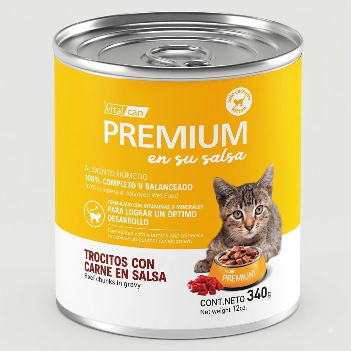 Pack 6 Latas Comida Húmeda Gato Cachorro Sardinas En Salsa 340g-1