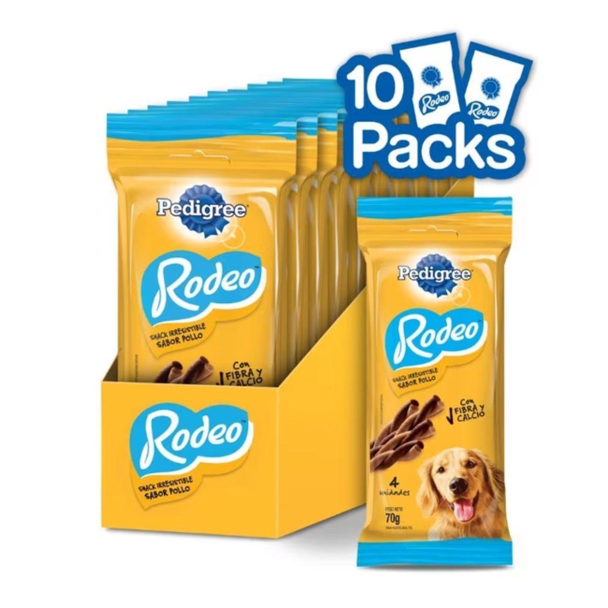Pedigree Rodeo Snack Para Perro Adulto Sabor Pollo 4un 10paq-2