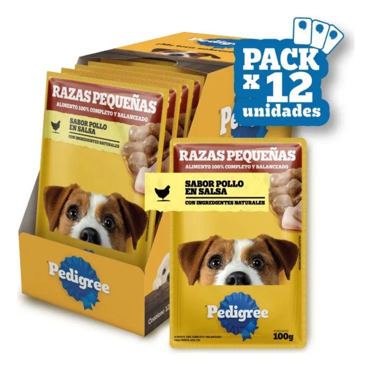 Alimento Húmedo Perro Adulto Raza Pequeña Sabor Pollo Pack 12 x 100g-0