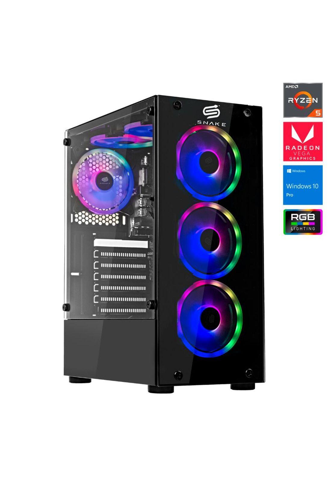 Pc Gamer Vibora Black V1 AMD Ryzen 5 4600G, SSD 256GB, RAM 16 GB | Snake Gamer-1