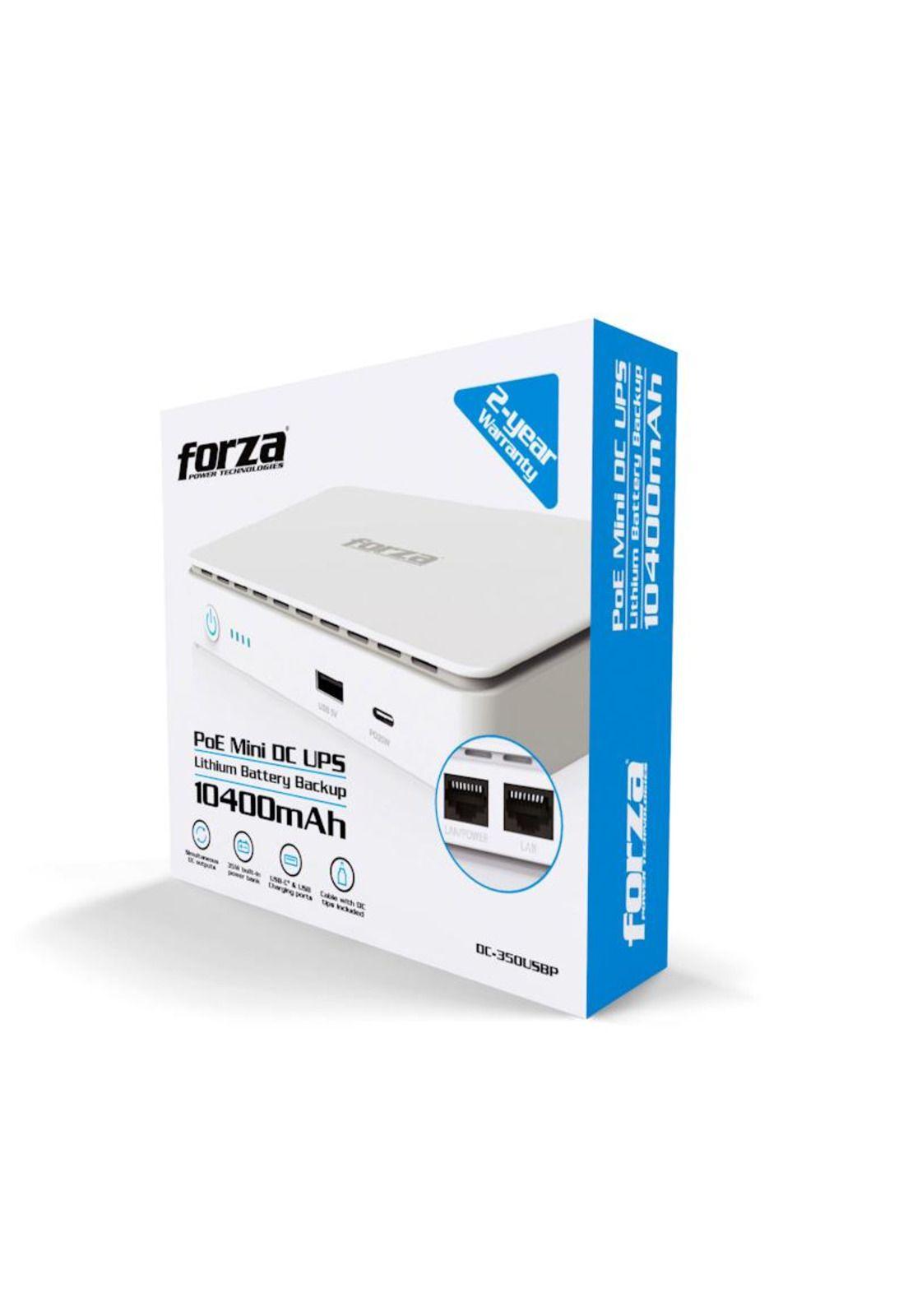 Mini UPS Forza 32W PoE DC-350USBP AC 110V 120V USB-A y USB-C-5