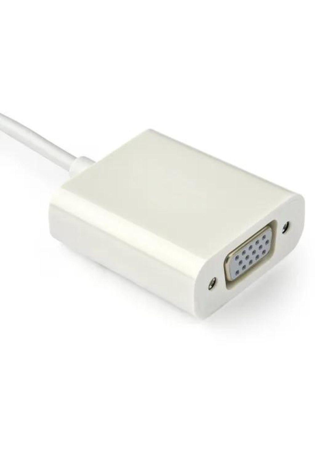 Adaptador Gráfico Spektra USB-C a VGA USB 3.1 Tipo-C Blanco-2