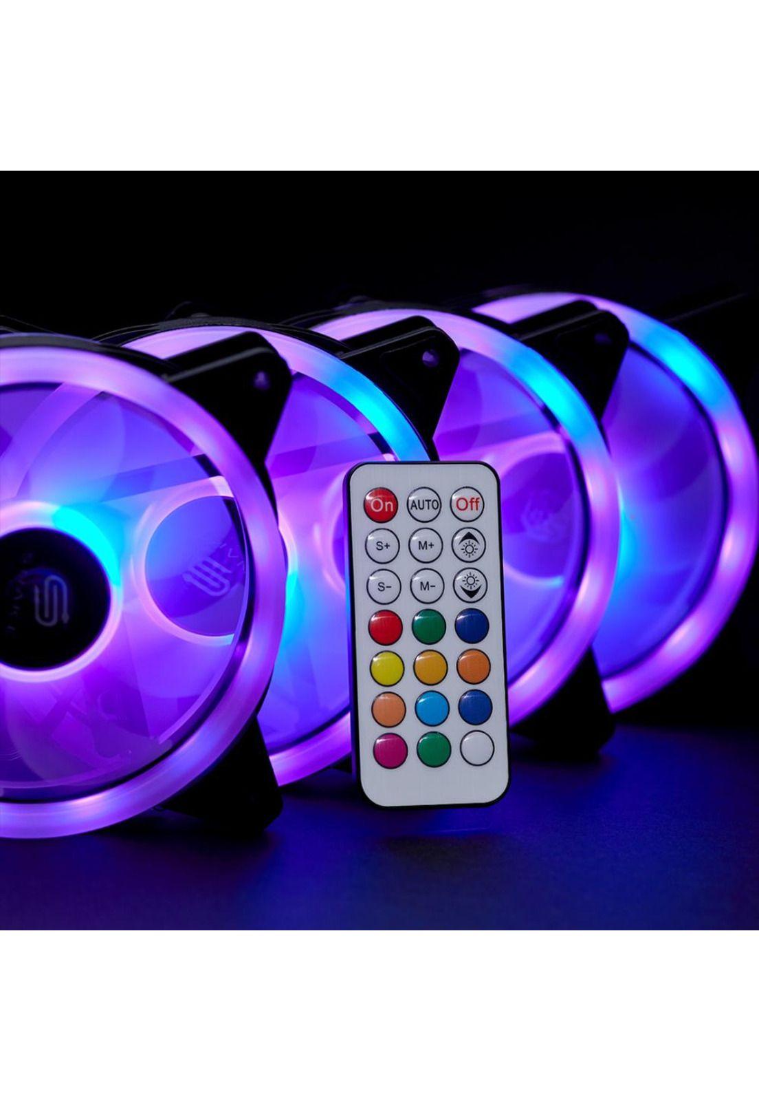 Pack De 4 Ventiladores ARGB Snake Gamer Vipera One SN1200 6 pines con controlador-1