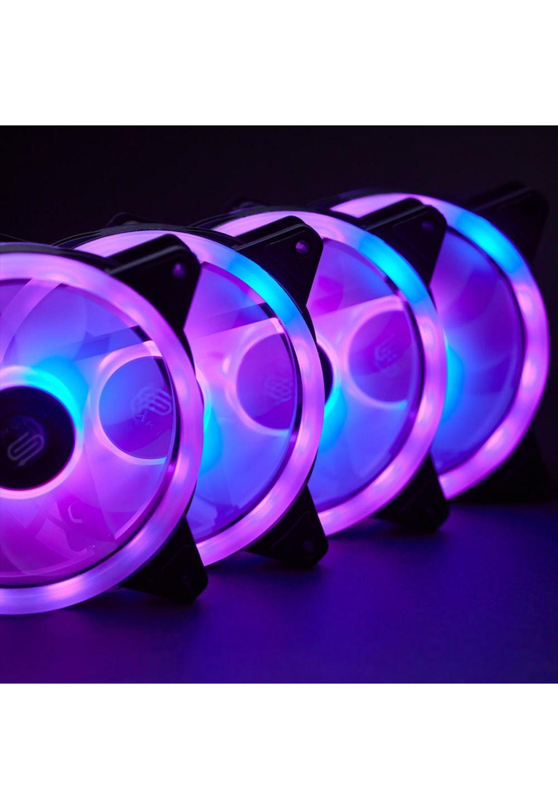 Pack De 4 Ventiladores ARGB Snake Gamer Vipera One SN1200 6 pines con controlador-4