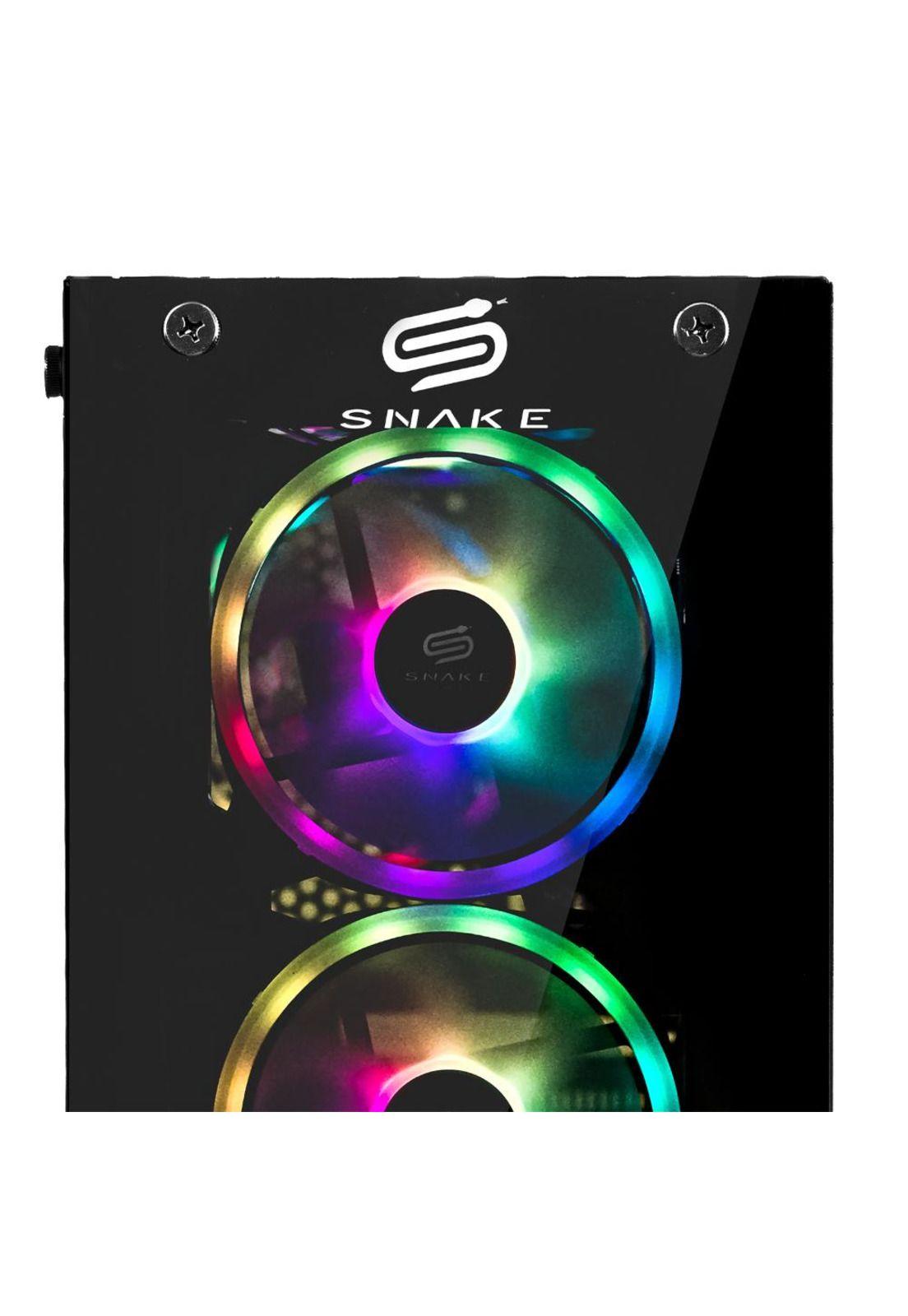 Gabinete Snake Gamer Gariba Black, Vidrio Templado, Mid-tower-3