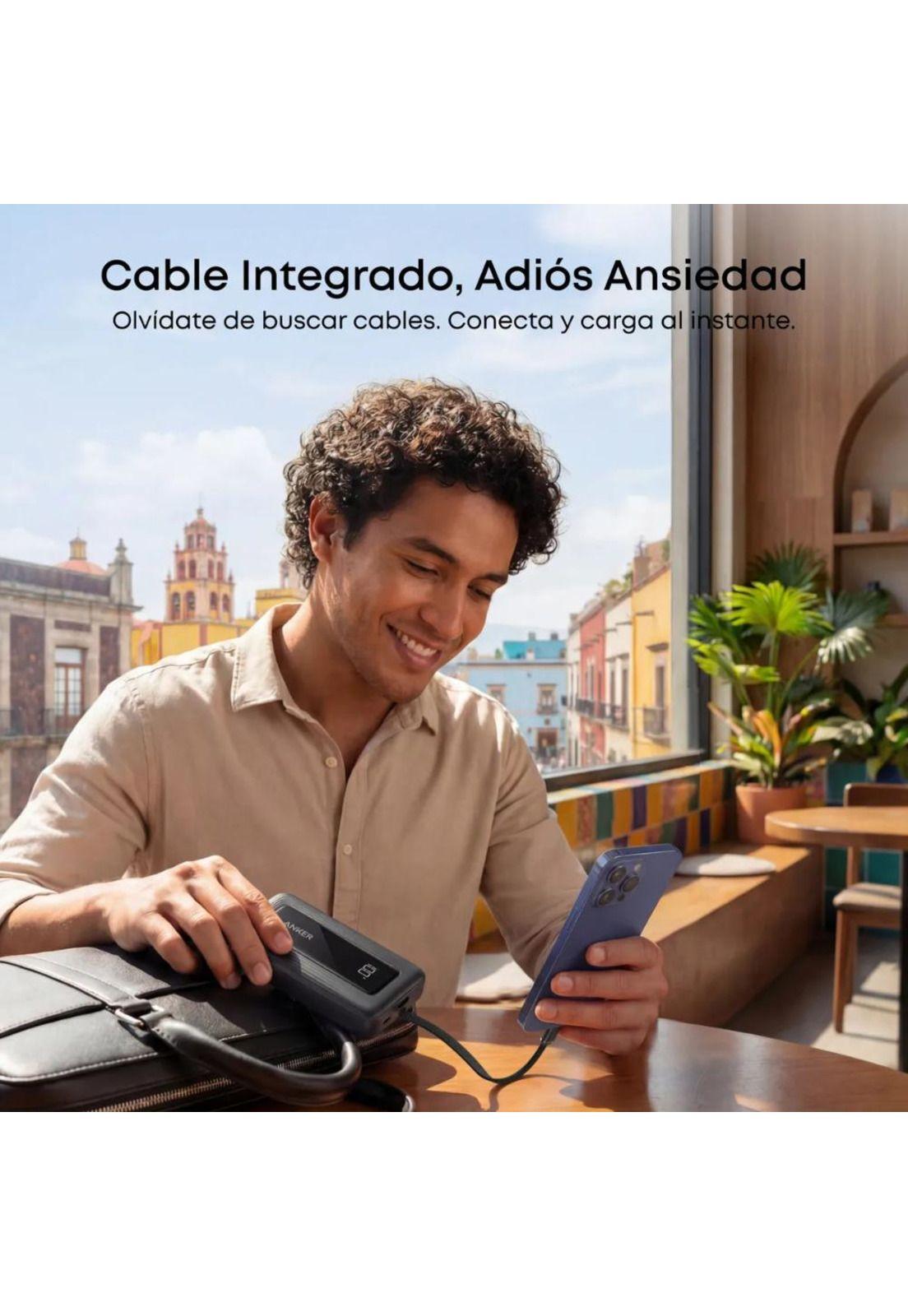 Cargador Portátil Power Bank Anker Zolo Negro 20.000mAh 30W USB-C Carga Rápida-4