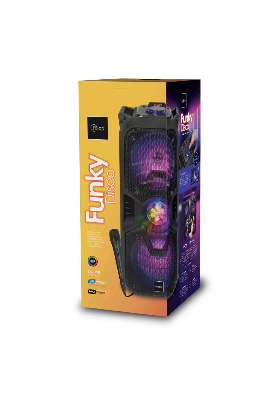 Parlante Karaoke Bluetooth Mlab Funky Disco Portátil con iluminación-3