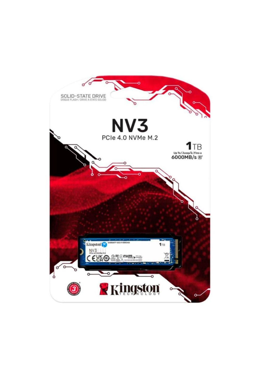Disco sólido Kingston SSD  1TB M.2 NV3 PCIE 4.0 NVME 6000MBS-2