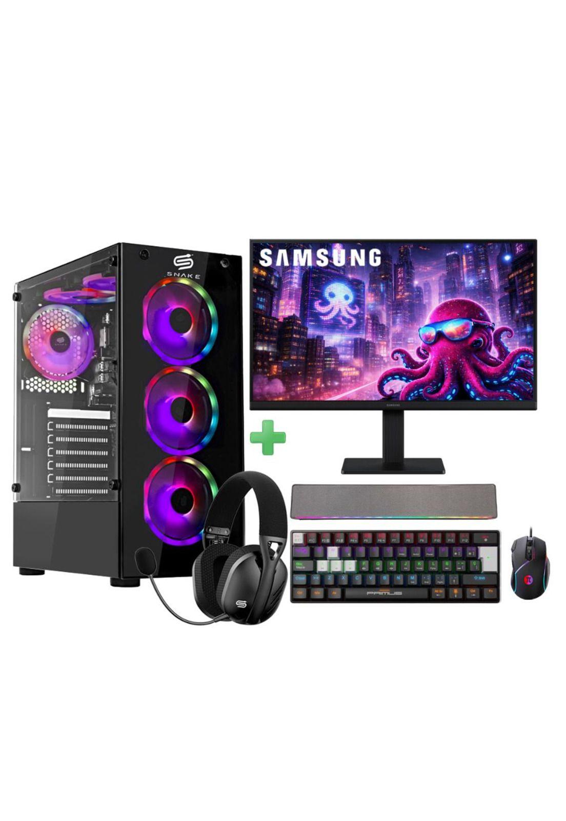 PC Snake Gamer + Monitor 22” Ryzen 5 5600GT 16GB RAM 512GB-8