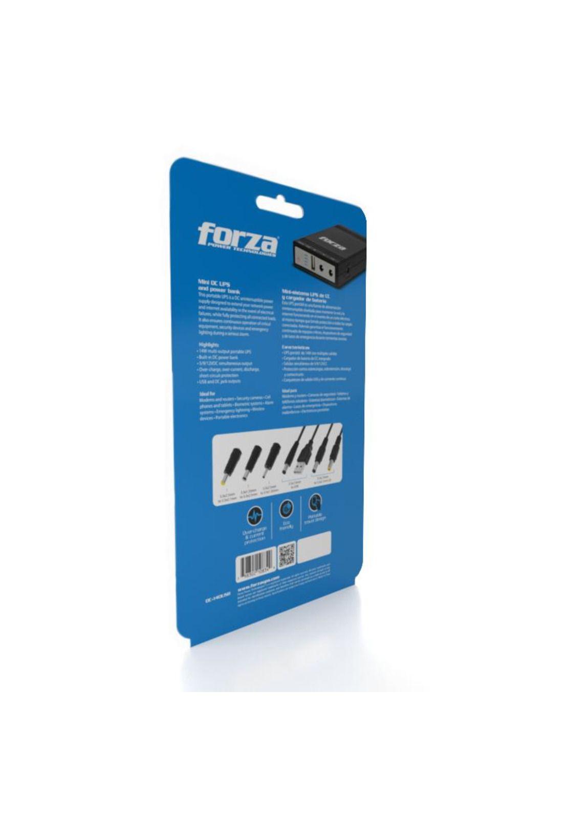 Mini UPS Forza 24W DC-140USB USB Salidas 5V 9V 12VPortátil-5