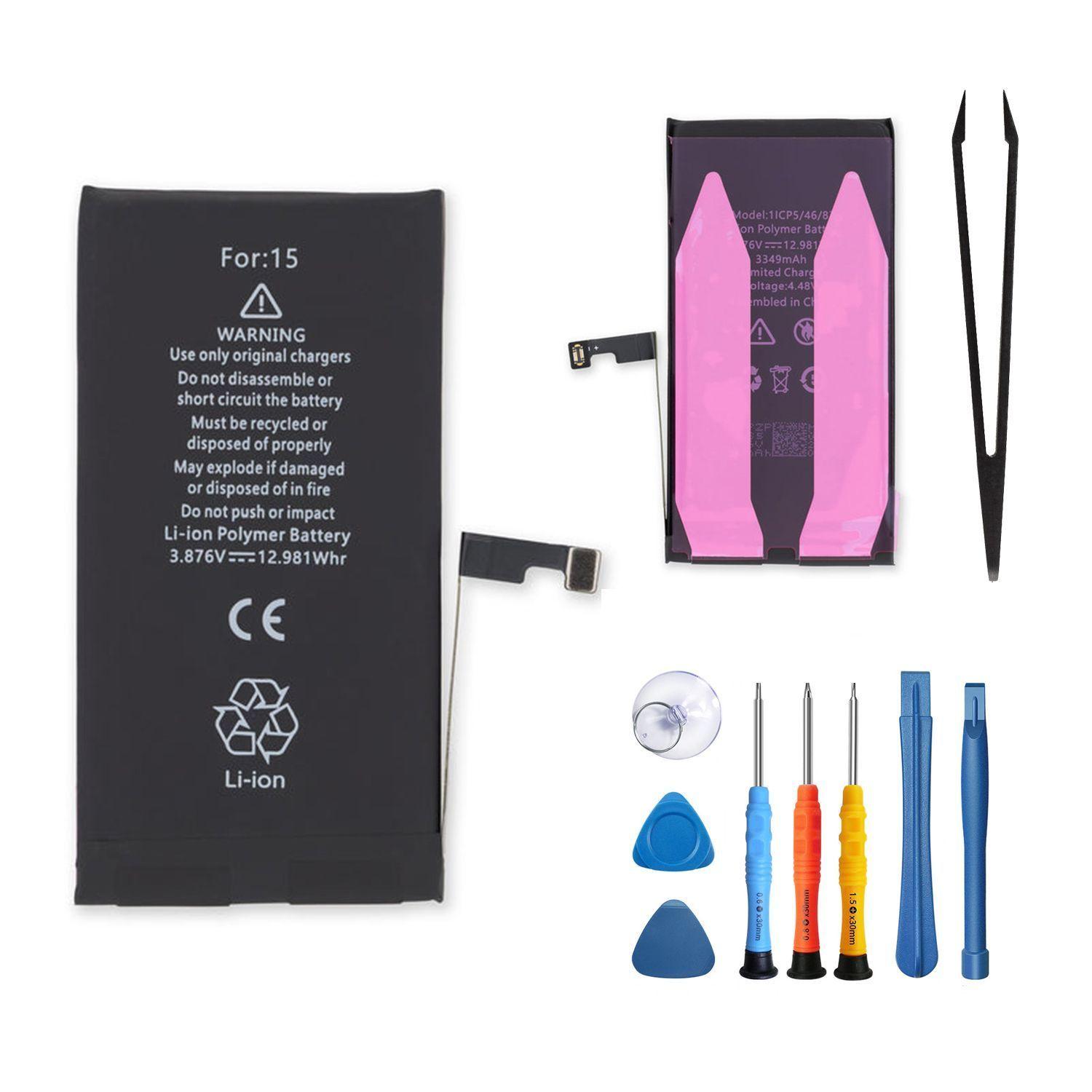Bateria para iPhone 15 - Muestra % de condicion y ciclos-0