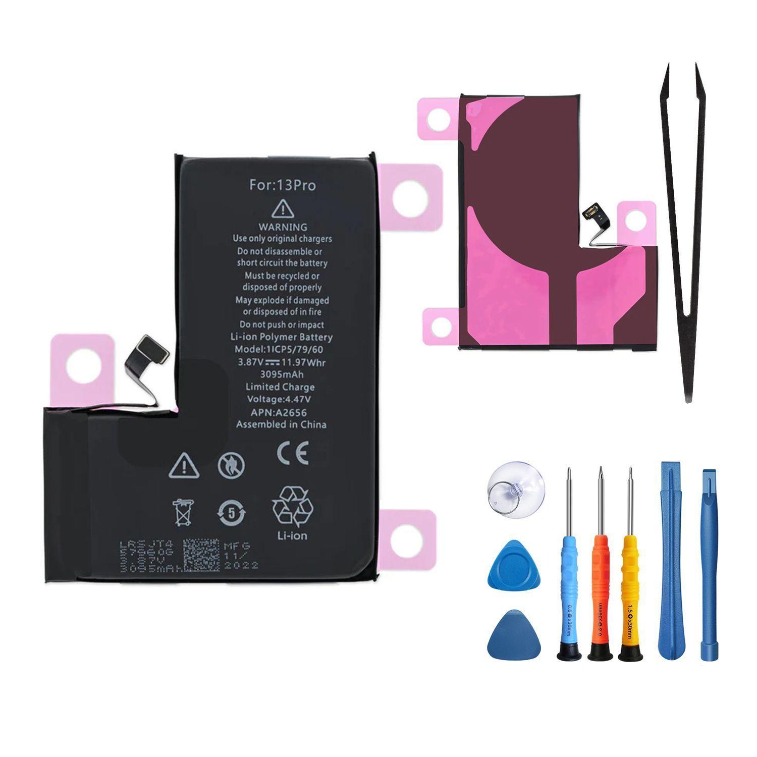 Bateria para iPhone 13 Pro - Muestra % de condicion y ciclos-0