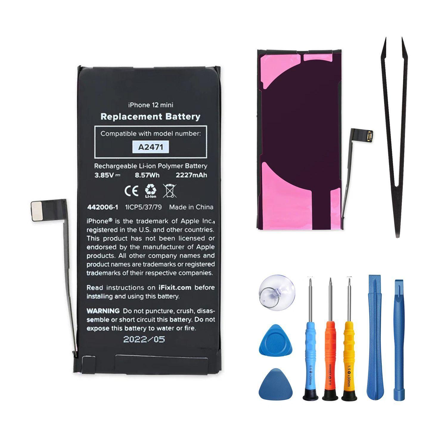 Bateria para iPhone 12 Mini - Muestra % de salud y ciclos-0
