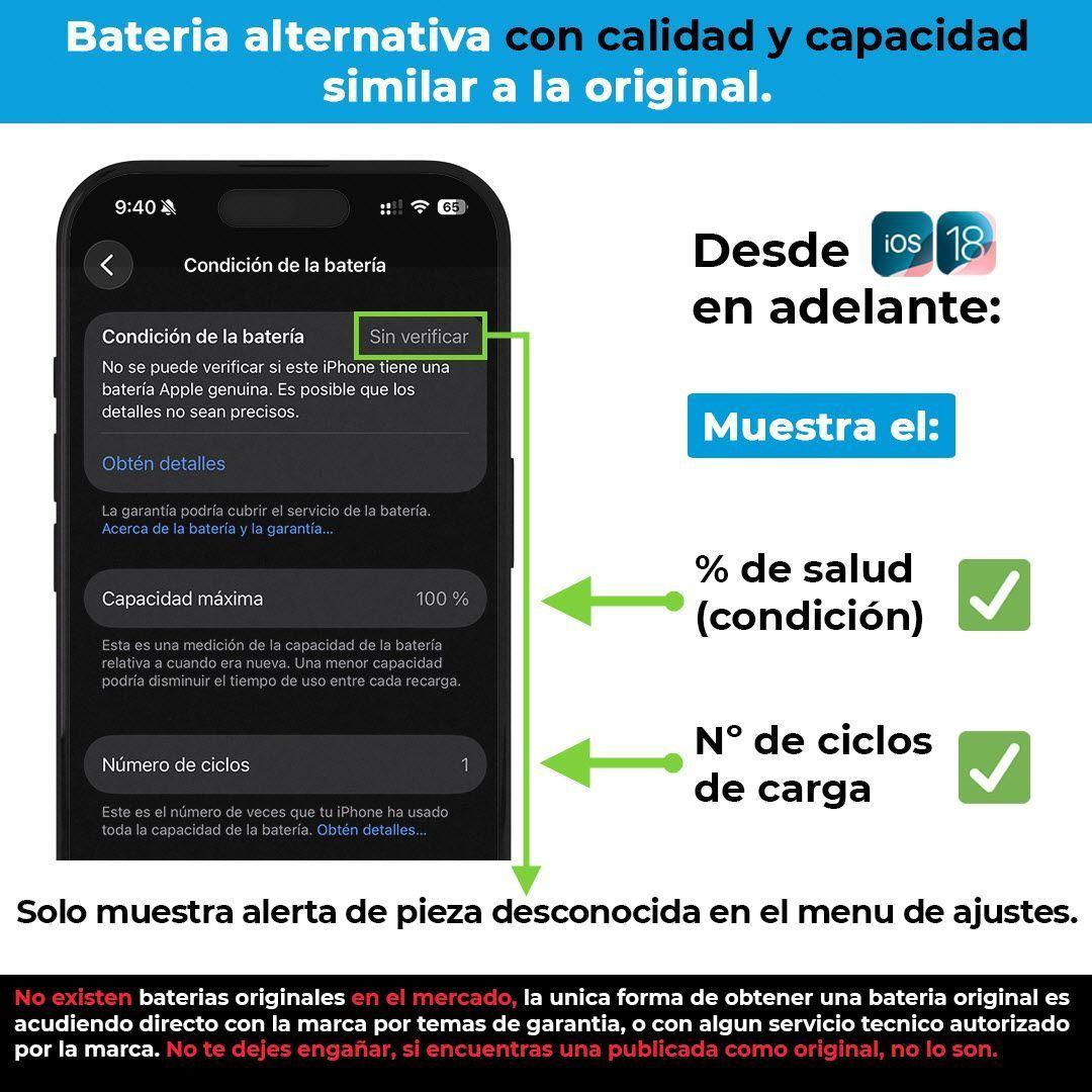 Bateria para iPhone SE 3 2022 - Muestra % de condicion-2