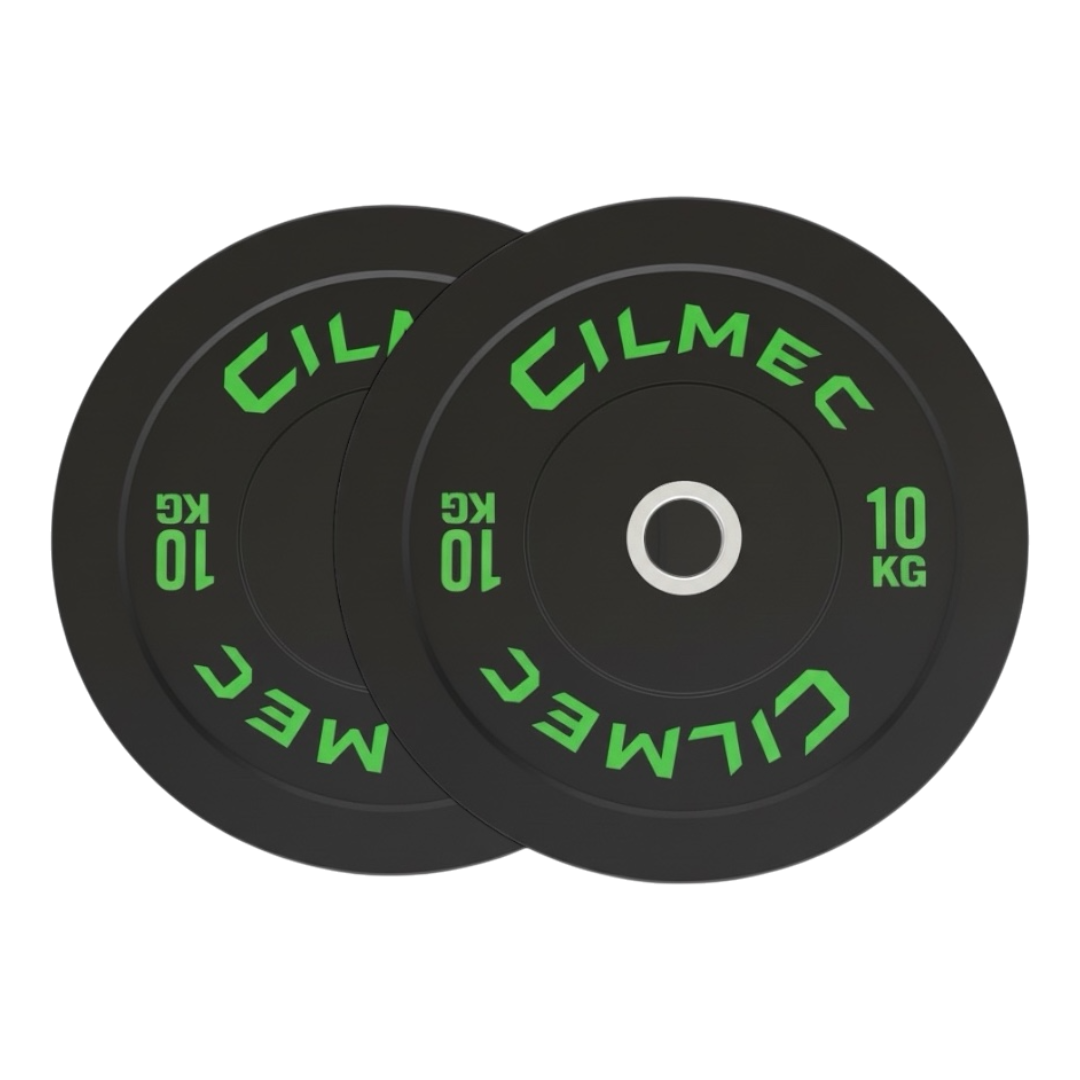 PAR DE DISCOS OLIMPICOS BUMPER 10KG CILMEC-0