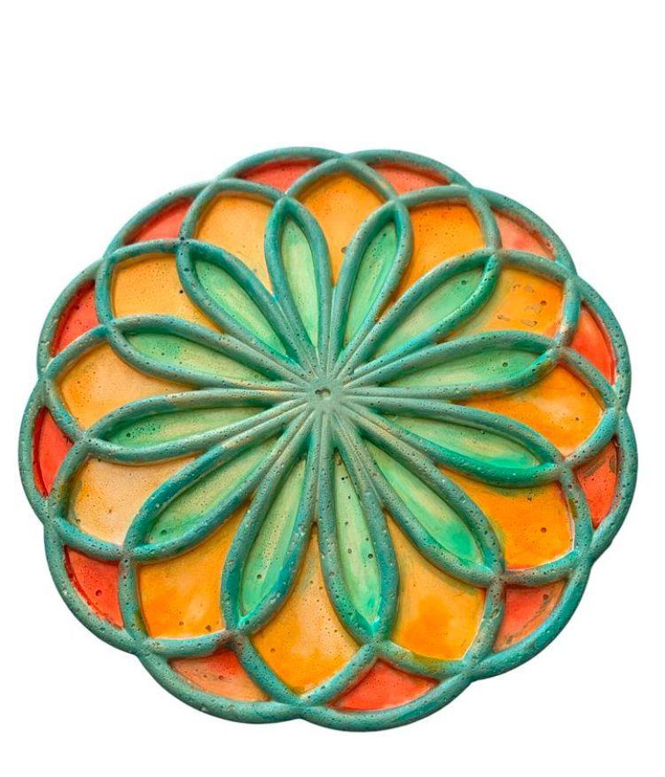 Plato decorativo mandala colores -0