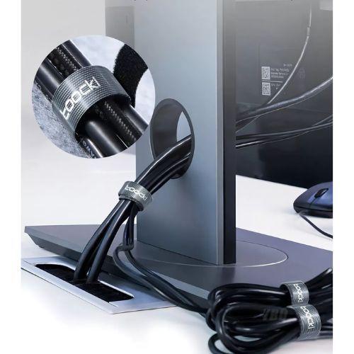 Cinta Velcro Organizador de Cables Rollo de 3m Color Negro-2