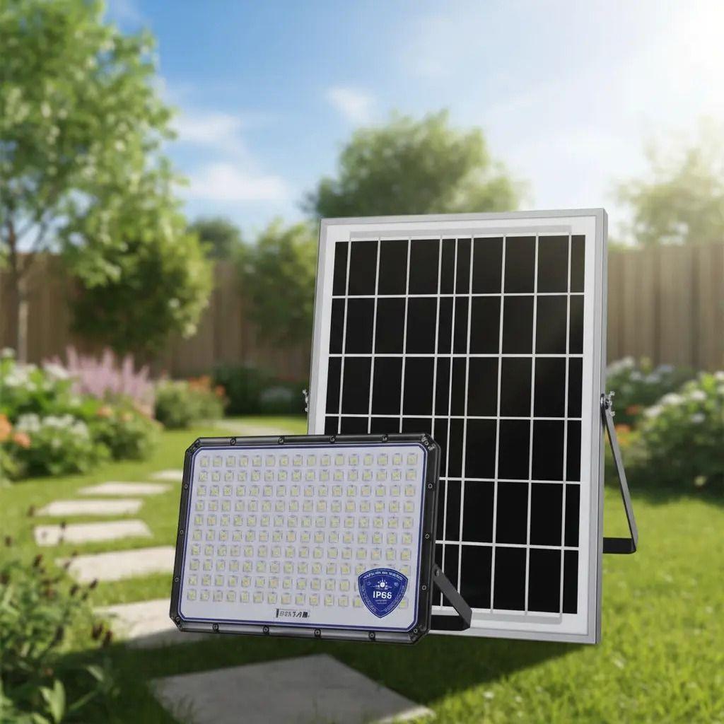 Foco Led Con Panel Solar Reflector 5000w Jortan-2