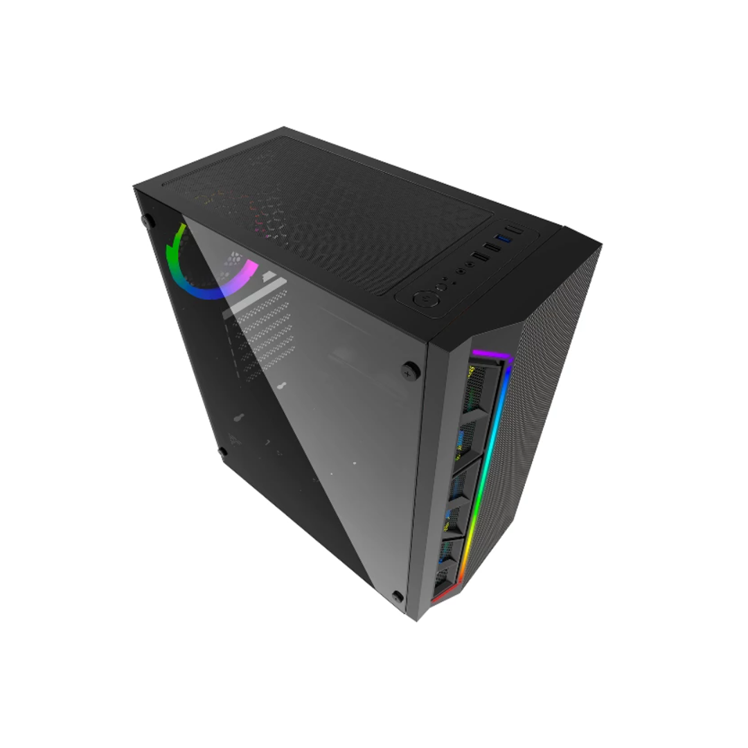 Gabinete gamer jx188-12-b4 fan3 f 1b negros fuente cyb powercase-1