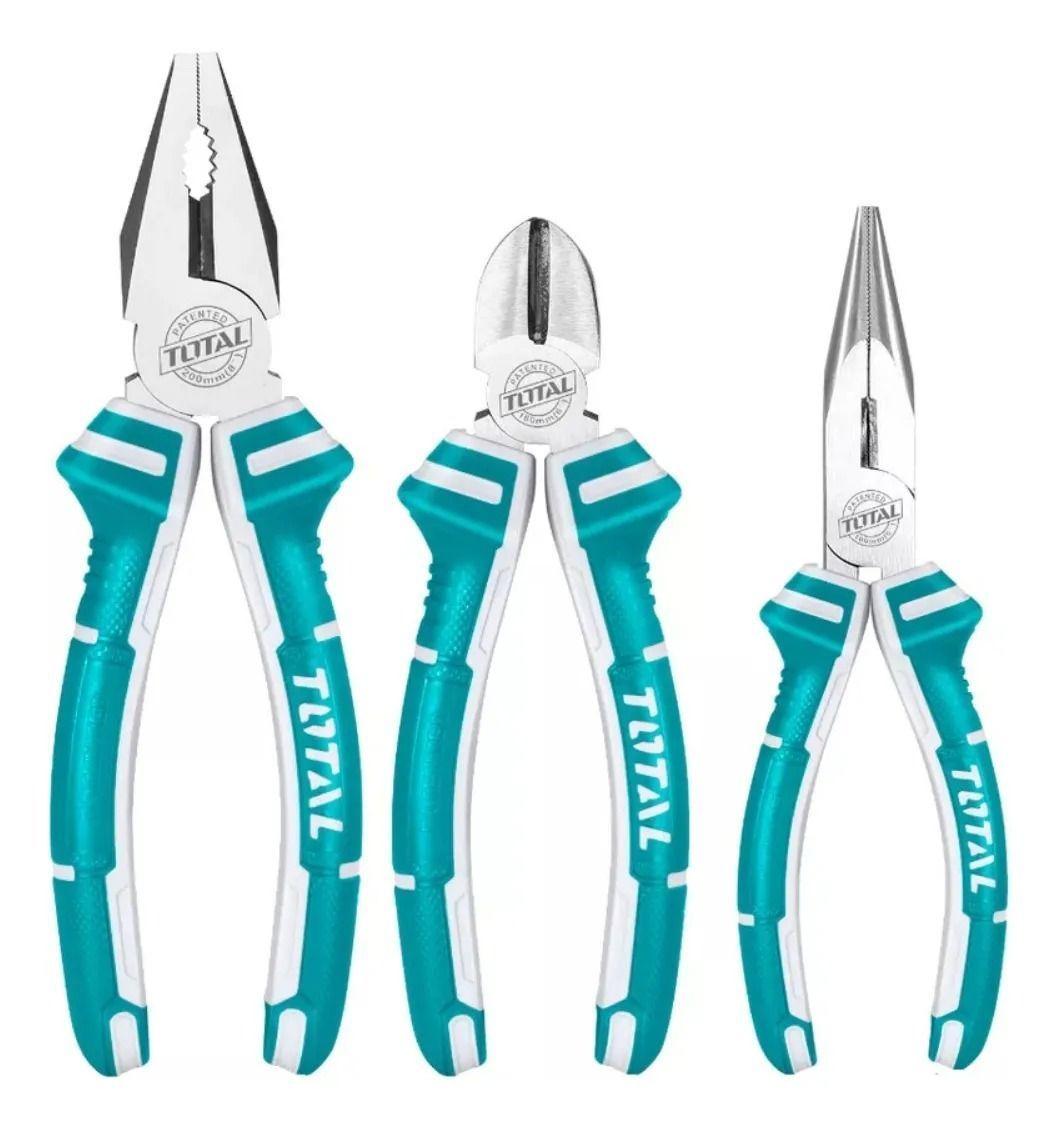 Set De 3 Alicates Universal Combinado Total Tools Tht1k0301-4