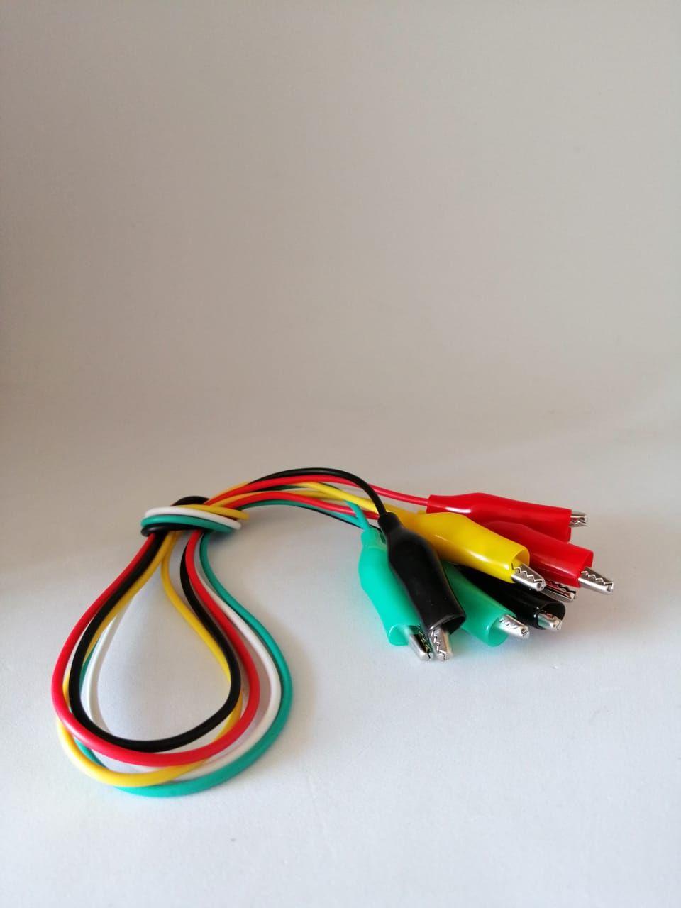 Kit 5 Cables Conectores Tipo Caimán -2