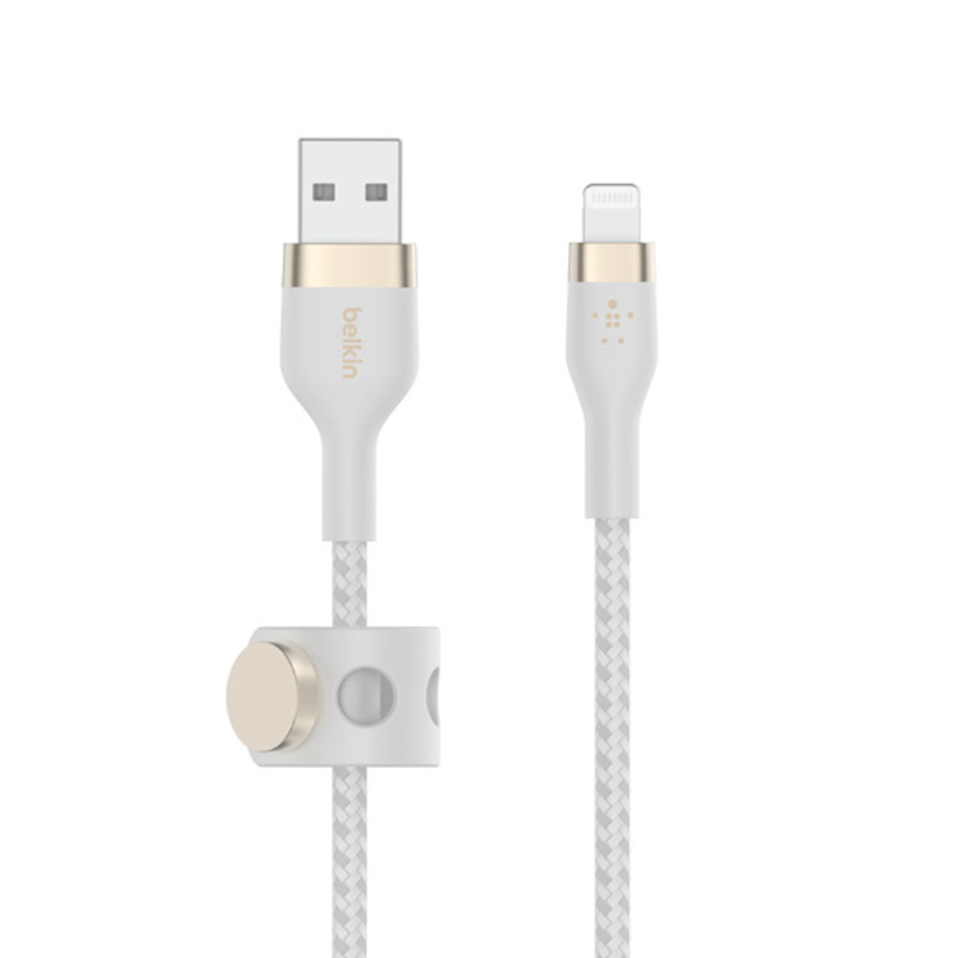Cable Lightning a USB-A Belkin BOOSTCHARGE PRO Flex de 1 m - Blanco-2